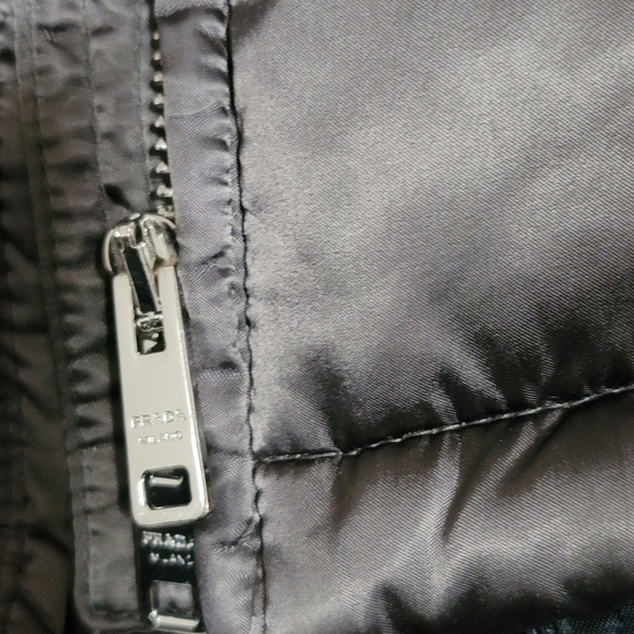 PRADA Silver Grey Puffer Jacket Size 40 - Picture 8 of 14
